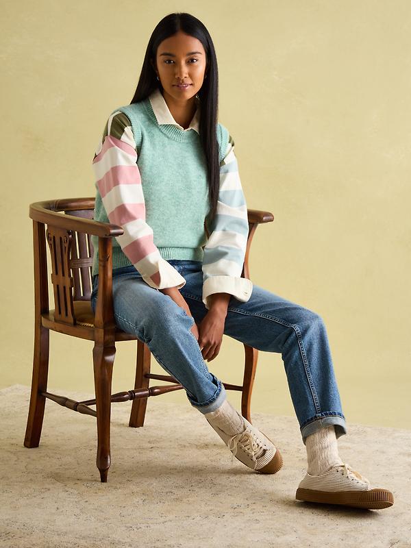 Joules Women's Holly Knitted Vest - Green Image 5