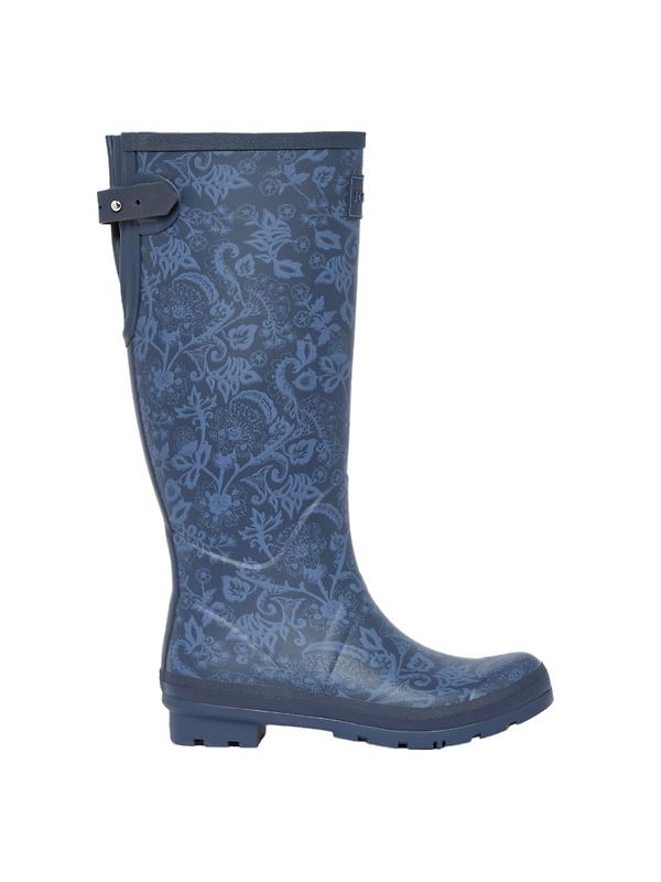 Joules Women's Printed Adjustable Tall Wellies - Navy Image 1