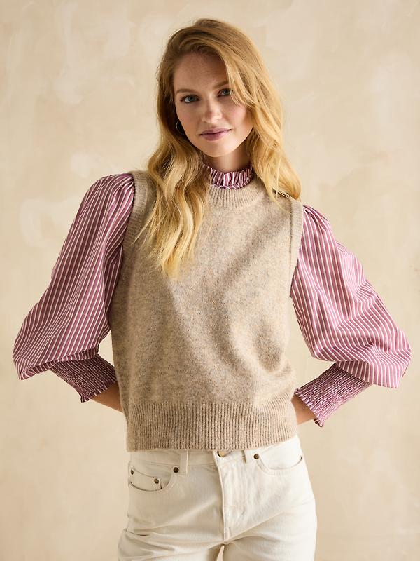 Joules Women's Holly Knitted Vest - Camel Image 2