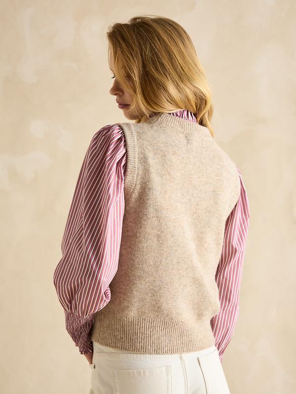 Joules Women's Holly Knitted Vest - Camel Image 3