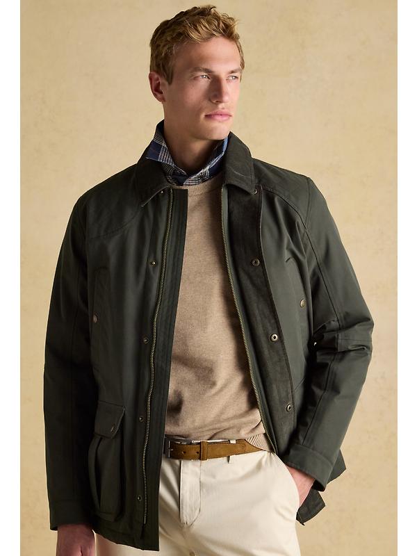 Joules Men's Farleigh Waterproof Midweight Country Coat - Green Image 8