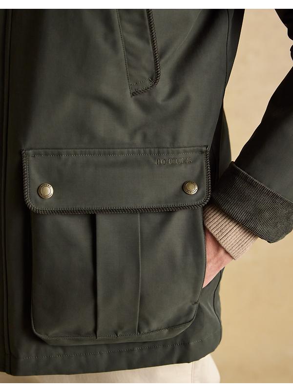 Joules Men's Farleigh Waterproof Midweight Country Coat - Green Image 11