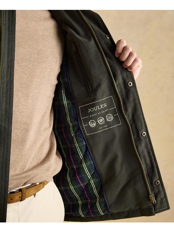 Joules Men's Farleigh Waterproof Midweight Country Coat - Green Image 12