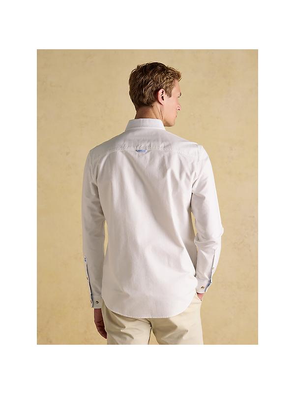 Joules Men's Oxford Long Sleeve Classic Fit Shirt - White Image 3