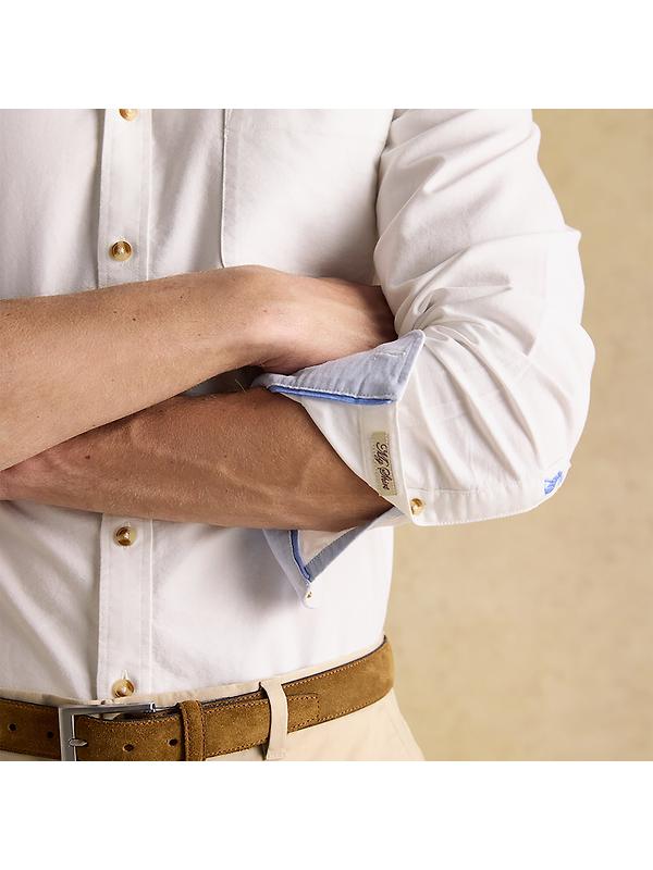 Joules Men's Oxford Long Sleeve Classic Fit Shirt - White Image 6