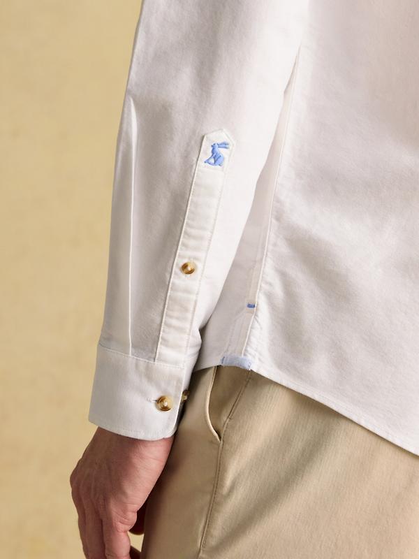 Joules Men's Oxford Long Sleeve Classic Fit Shirt - White Image 8