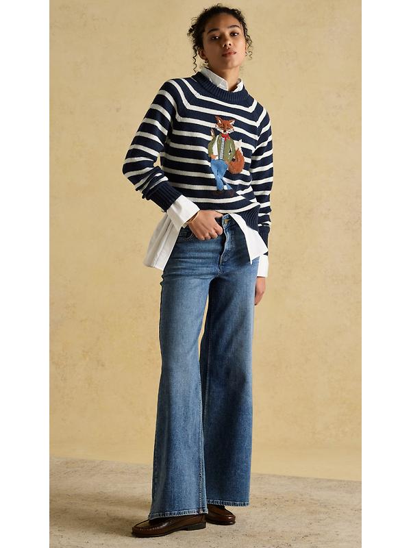 Joules Women's Renard Jonty Intarsia Knit Jumper - Navy Image 4