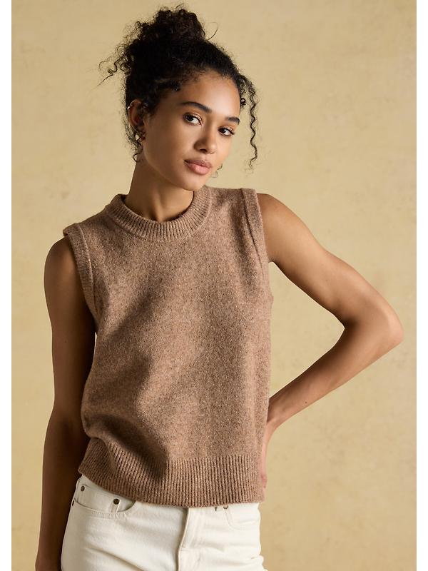 Joules Women's Holly Knitted Vest - Tan Brown Image 2