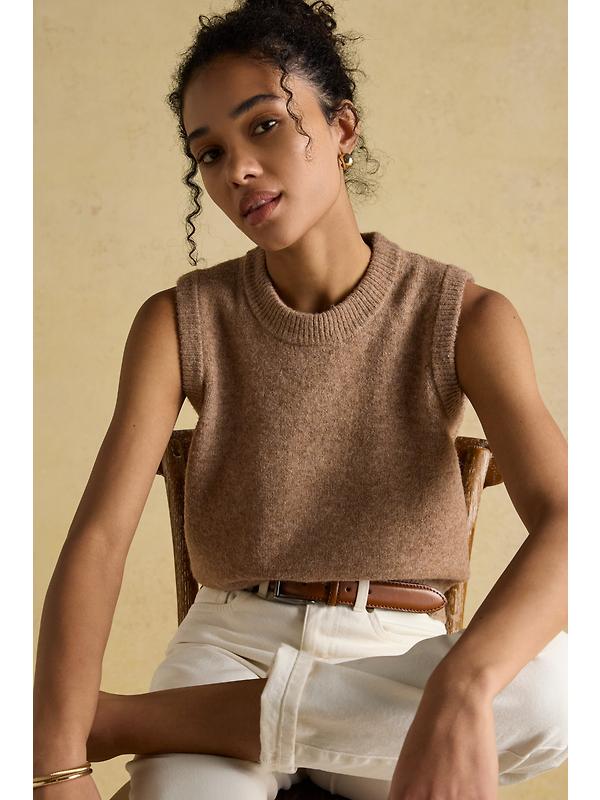 Joules Women's Holly Knitted Vest - Tan Brown Image 6