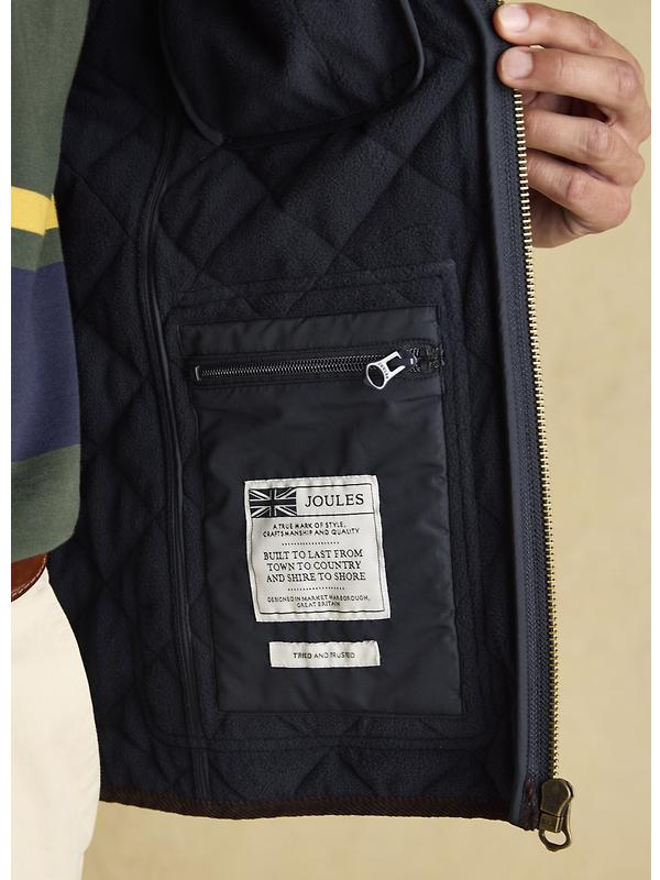 Joules Men's Maynard Diamond Quilted Gilet Gilet - Navy Image 11