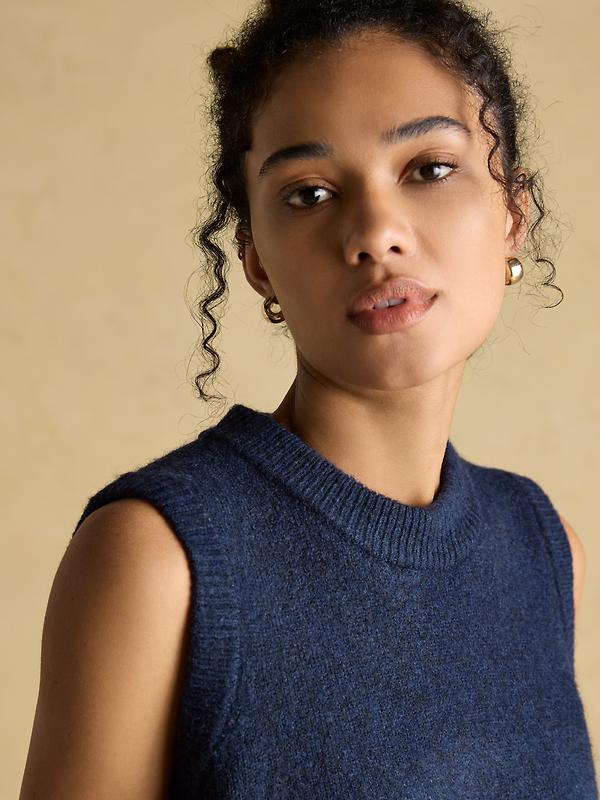 Joules Women's Holly Knitted Crew Neck Vest - Navy Image 5