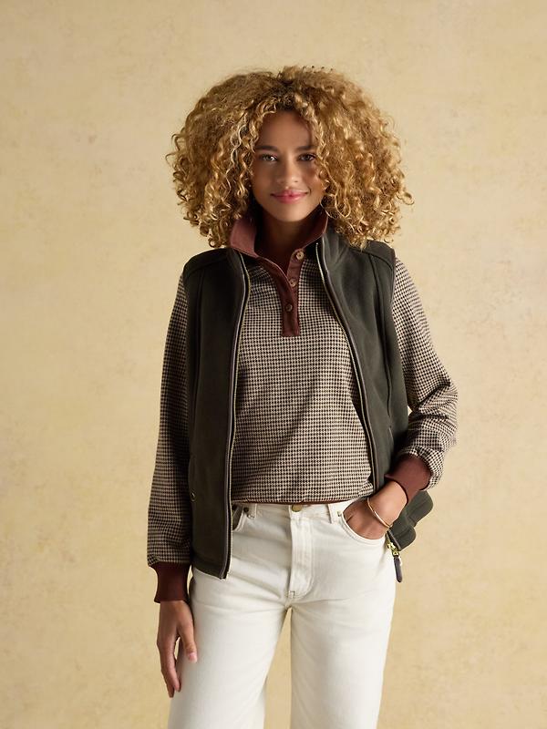 Joules Women's Heritage Fleece Gilet - Khaki Image 5