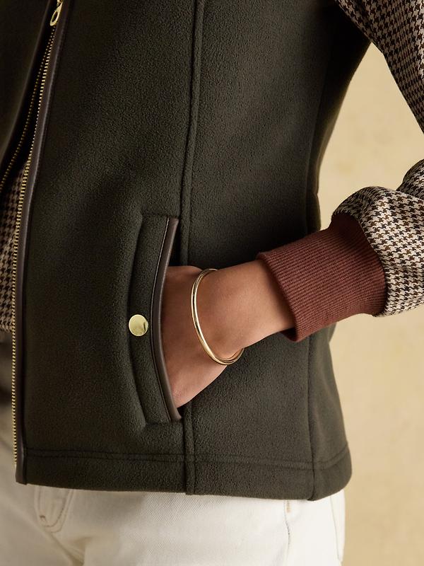 Joules Women's Heritage Fleece Gilet - Khaki Image 6