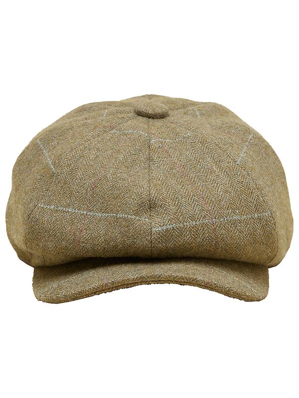 Joules Women's Harrogate Baker Boy Tweed Hat - Green Image 1