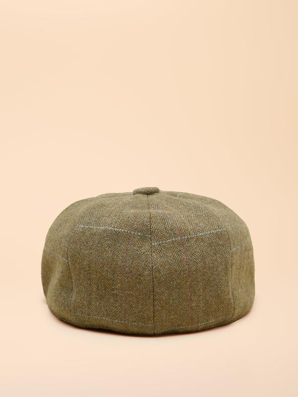 Joules Women's Harrogate Baker Boy Tweed Hat - Green Image 5