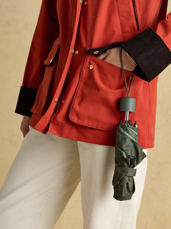 Joules Rayne Floral Printed Umbrella - Green Image 3