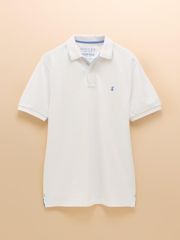 Joules Men's Woody Cotton Pique Polo Shirt - White Image 2