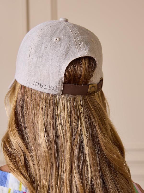 Joules Women's Daley Linen Baseball Cap - Neutral Image 2