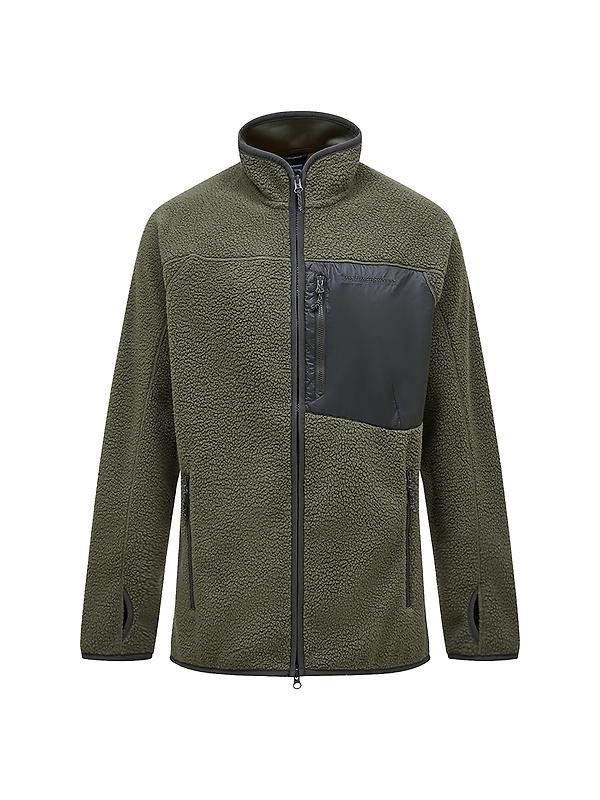 Peak Performance Men's Pile Zip Jacket - Pine Needle Image 1