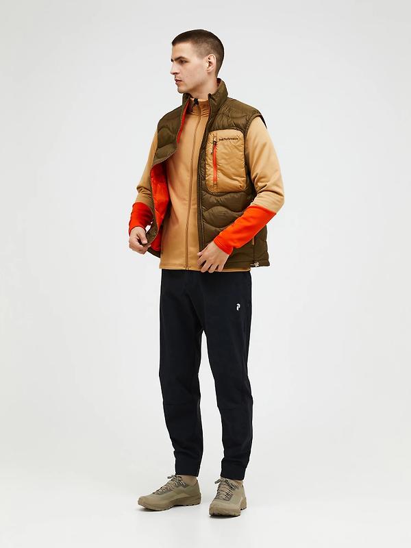 Peak Performance Men's Helium Utility Down Vest - Meadow Moss/Sierra Sand Image 3