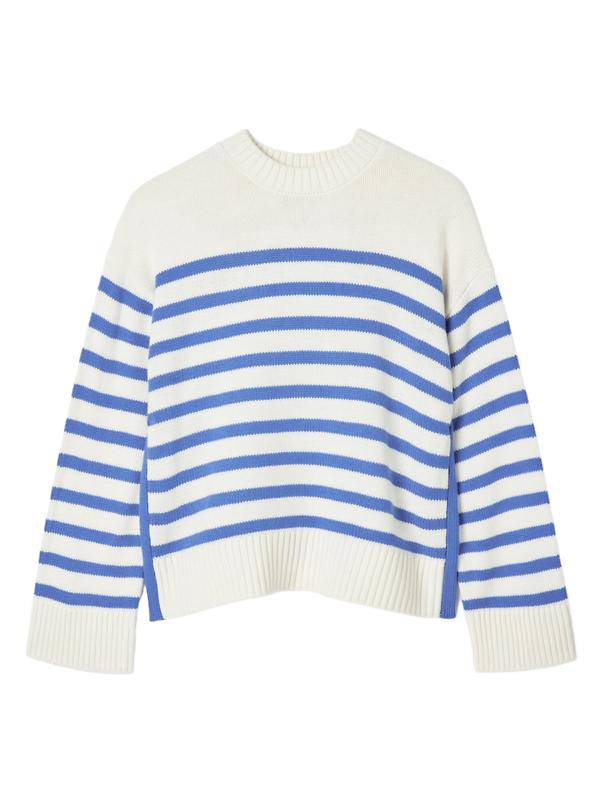 Product image of Joules Women's Alexandra Stripe Jumper - Cream/Blue