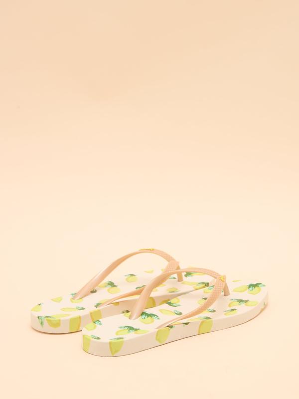 Joules Women's Sunvale Flip Flops - Cream/Gold Image 4