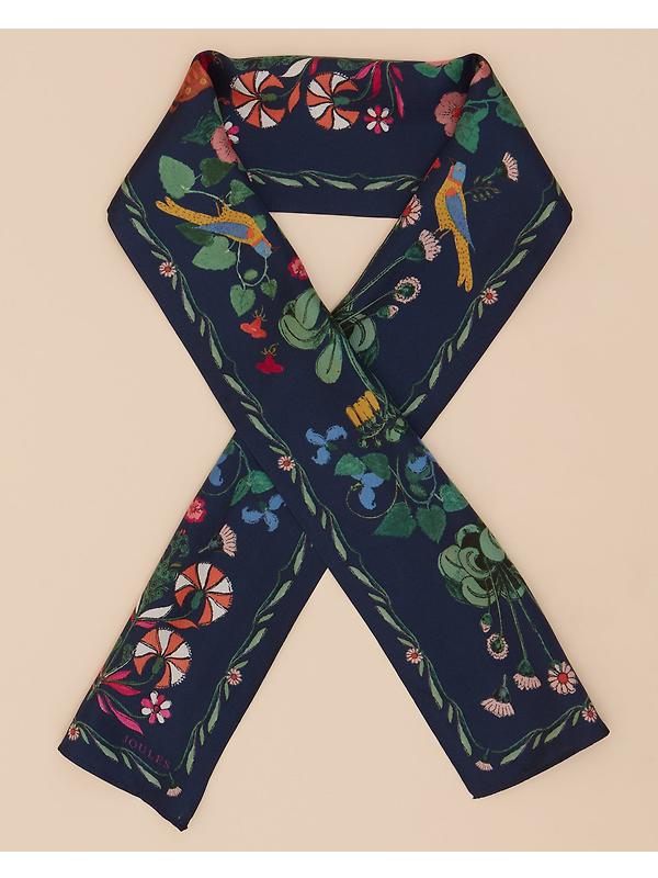 Joules Women's Highgrove Skinny Scarf - Navy Floral Image 2