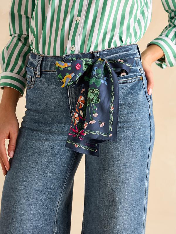Joules Women's Highgrove Skinny Scarf - Navy Floral Image 6
