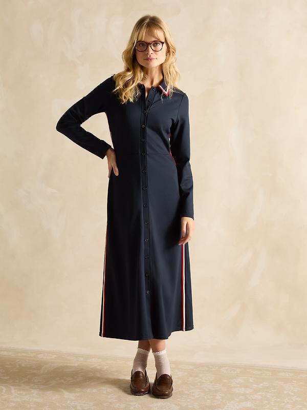 Joules Women's Pia Ponte Jersey Dress - Marine Navy Image 2