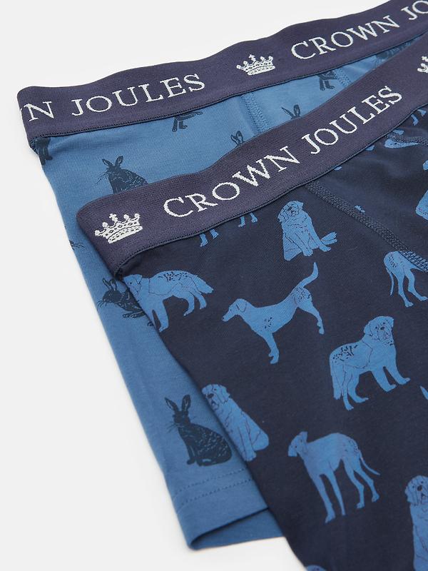 Joules Men's Crown Joules Boxer Briefs 2 Pack - Navy Image 4