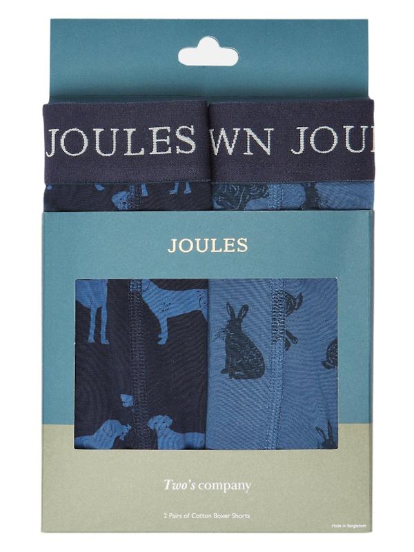 Joules Men's Crown Joules Boxer Briefs 2 Pack - Navy Image 1