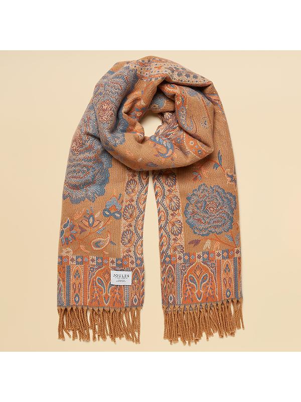 Joules Women's Erin Jacquard Scarf - Neutral Image 1