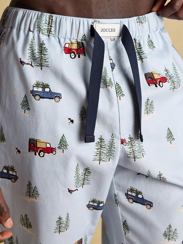 Joules Men's Dozer Cotton Pyjama Bottoms - Light Blue Image 4