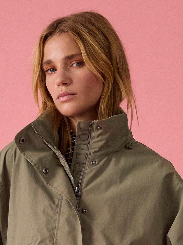 Joules Women's Hove Waterproof Windbreaker Jacket - Khaki Green Image 4