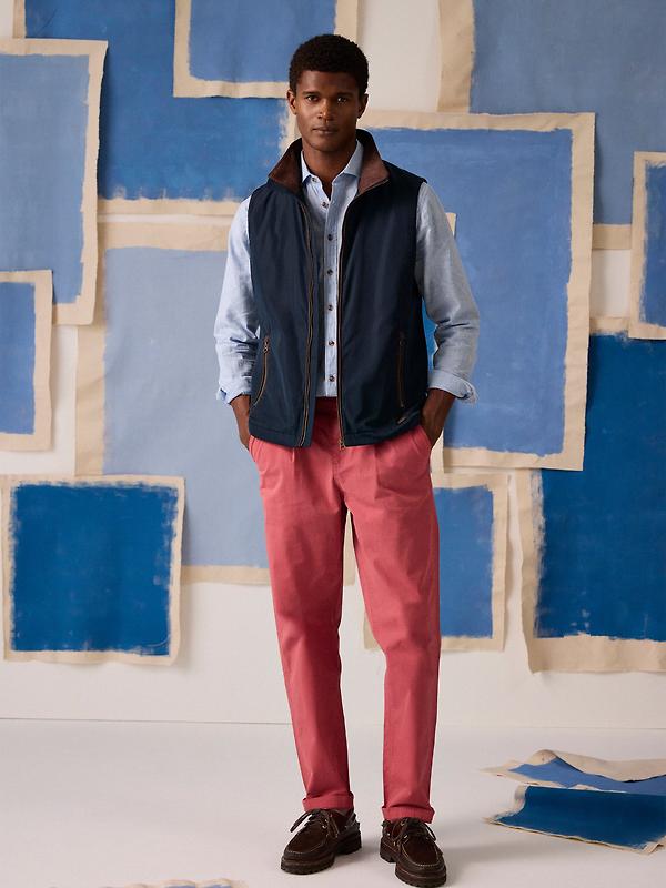 Joules Men's Farnham Padded Fleece Lined Gilet - Navy Blue Image 3