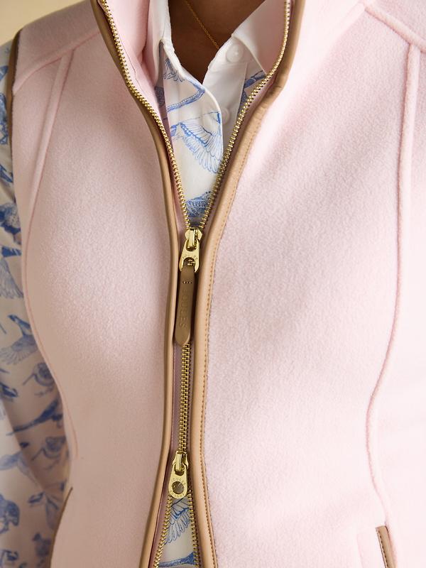 Joules Women's Heritage Regular Fleece Gilet - Light Pink Image 5