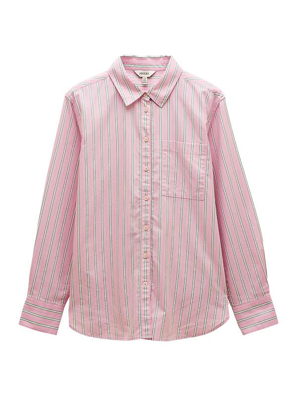 Joules Women's Boyfriend Fit Oxford Shirt - Pink Striped Image 1