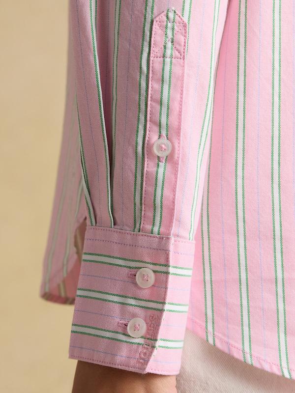 Joules Women's Boyfriend Fit Oxford Shirt - Pink Striped Image 7