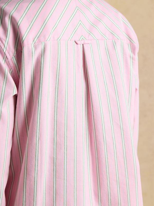 Joules Women's Boyfriend Fit Oxford Shirt - Pink Striped Image 10
