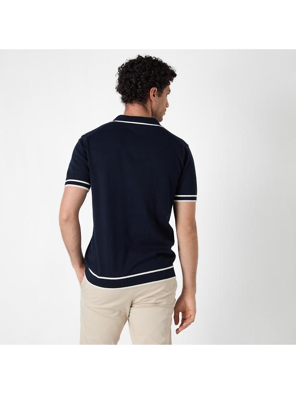 Oliver Sweeney Men's Garras Knitted Riviera Polo Shirt - Navy Image 6