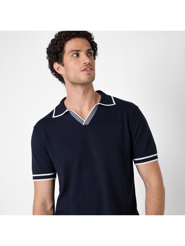Oliver Sweeney Men's Garras Knitted Riviera Polo Shirt - Navy Image 5