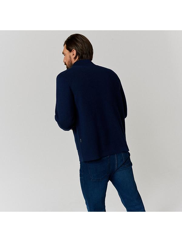 Oliver Sweeney Men's Garstang Knitted Merino Wool Blend Jacket - Navy Image 6