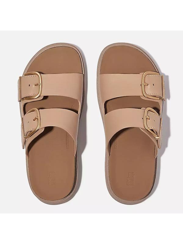 FitFlop Women's GEN-FF Buckle Two-Bar Leather Slides - Classic Beige Image 4