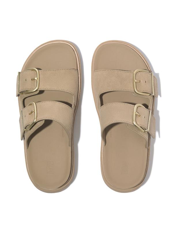 FitFlop Women's GEN-FF Buckle Two-Bar Suede Slides - Cappuccino Image 3