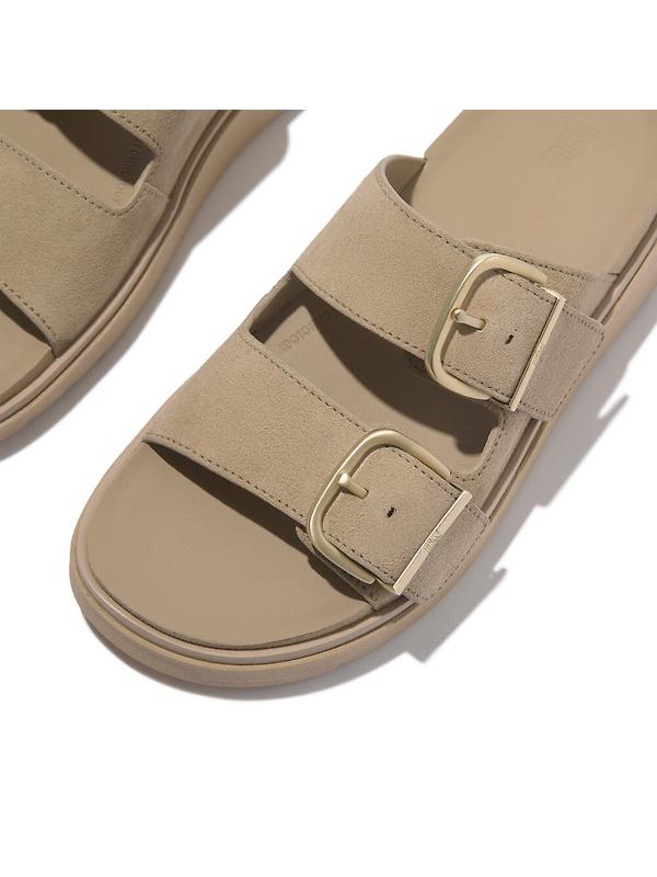 FitFlop Women's GEN-FF Buckle Two-Bar Suede Slides - Cappuccino Image 4