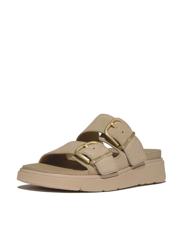 FitFlop Women's GEN-FF Buckle Two-Bar Suede Slides - Cappuccino Image 5