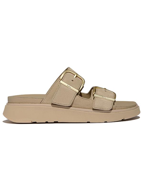 FitFlop Women's GEN-FF Buckle Two-Bar Suede Slides - Cappuccino Image 1