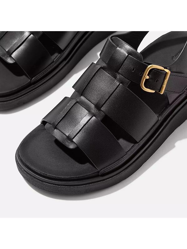 FitFlop Women's GEN-FF Leather Fisherman Sandals - Black Image 3