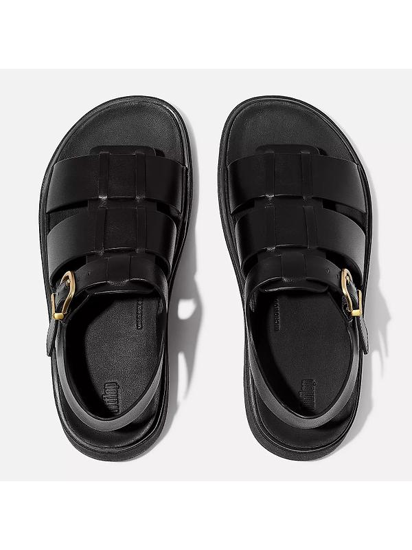 FitFlop Women's GEN-FF Leather Fisherman Sandals - Black Image 4