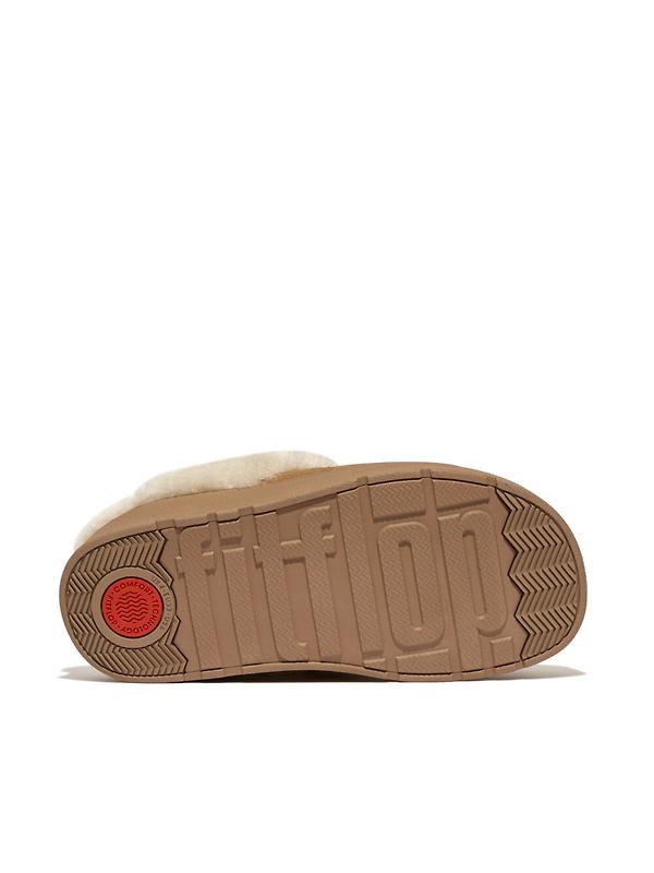 FitFlop Women's GEN-FF Shearling Suede Slippers - Desert Tan Image 7